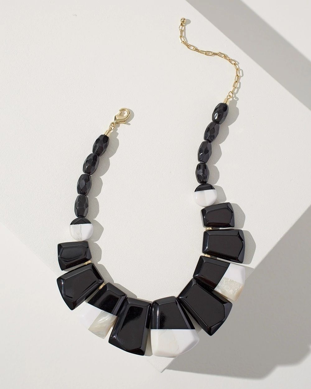 Black and White Bib Necklace
