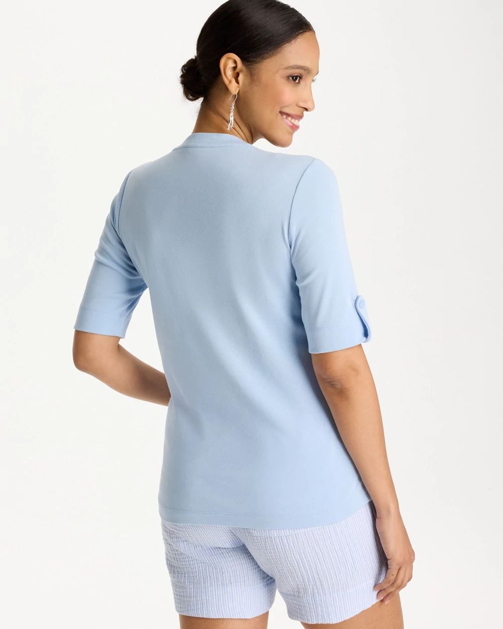 Pima V-Neck Tee click to view larger image.