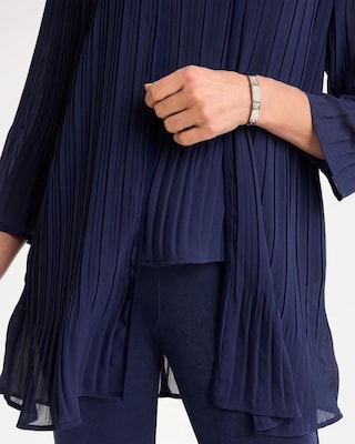 Travelers™ Pleated Chiffon Cardigan click to view larger image.