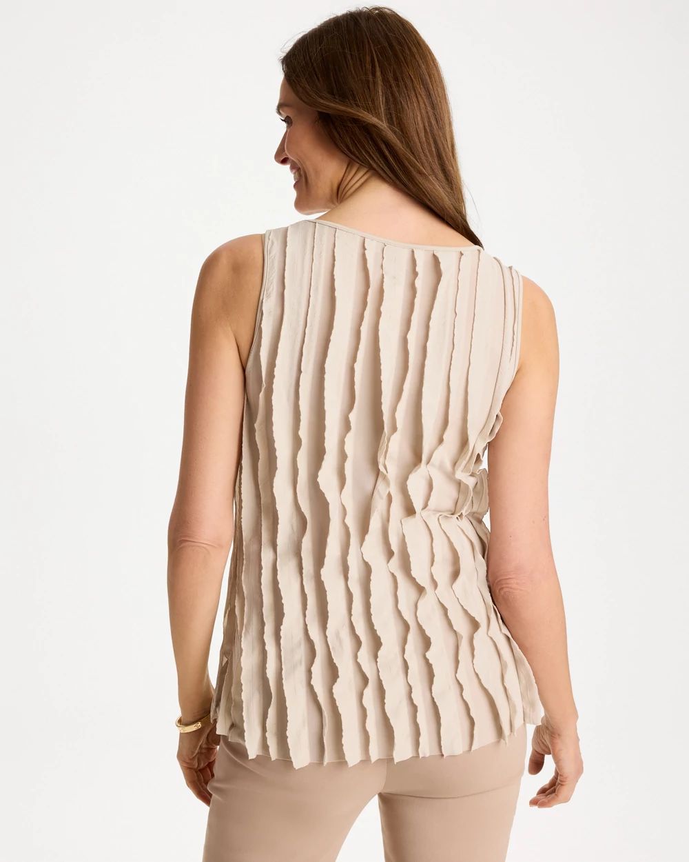 3-D Ruffled Tank
