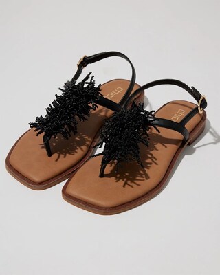 Black T-Strap Sandals