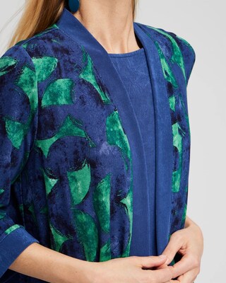 Travelers Half Moon Print Cardigan
