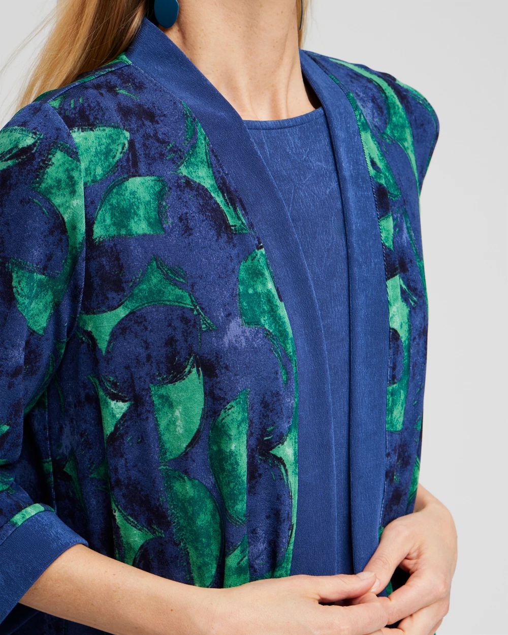 Travelers Half Moon Print Cardigan