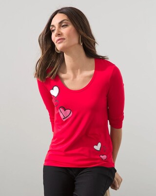 Touch of Cool Sequin Heart Tee