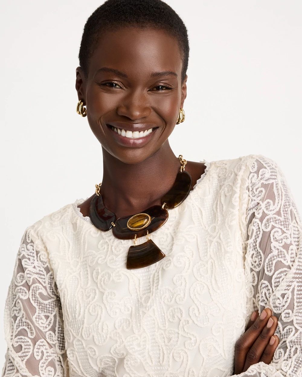 Chico's Originals Statement Bib Necklace click to view larger image.