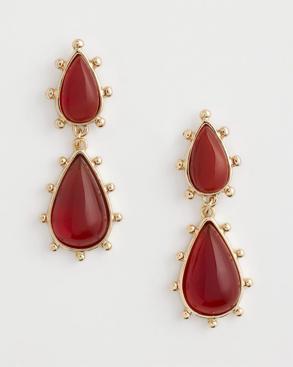 No Droop® Agate Teardrop Earrings