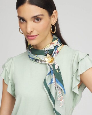 Golden Flower Scarf Ring
