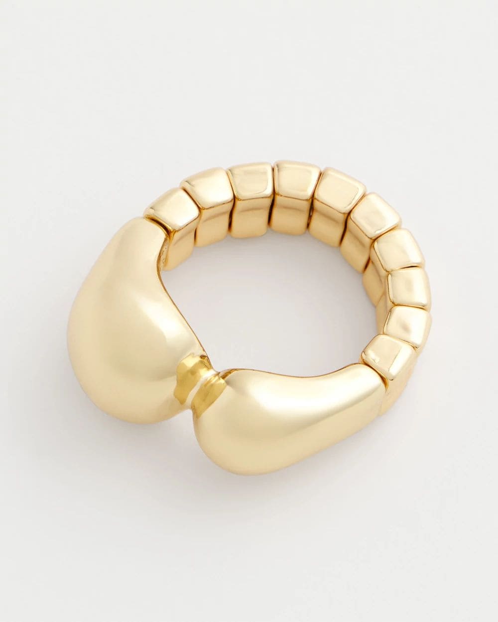 Gold Curvy Stretch Ring