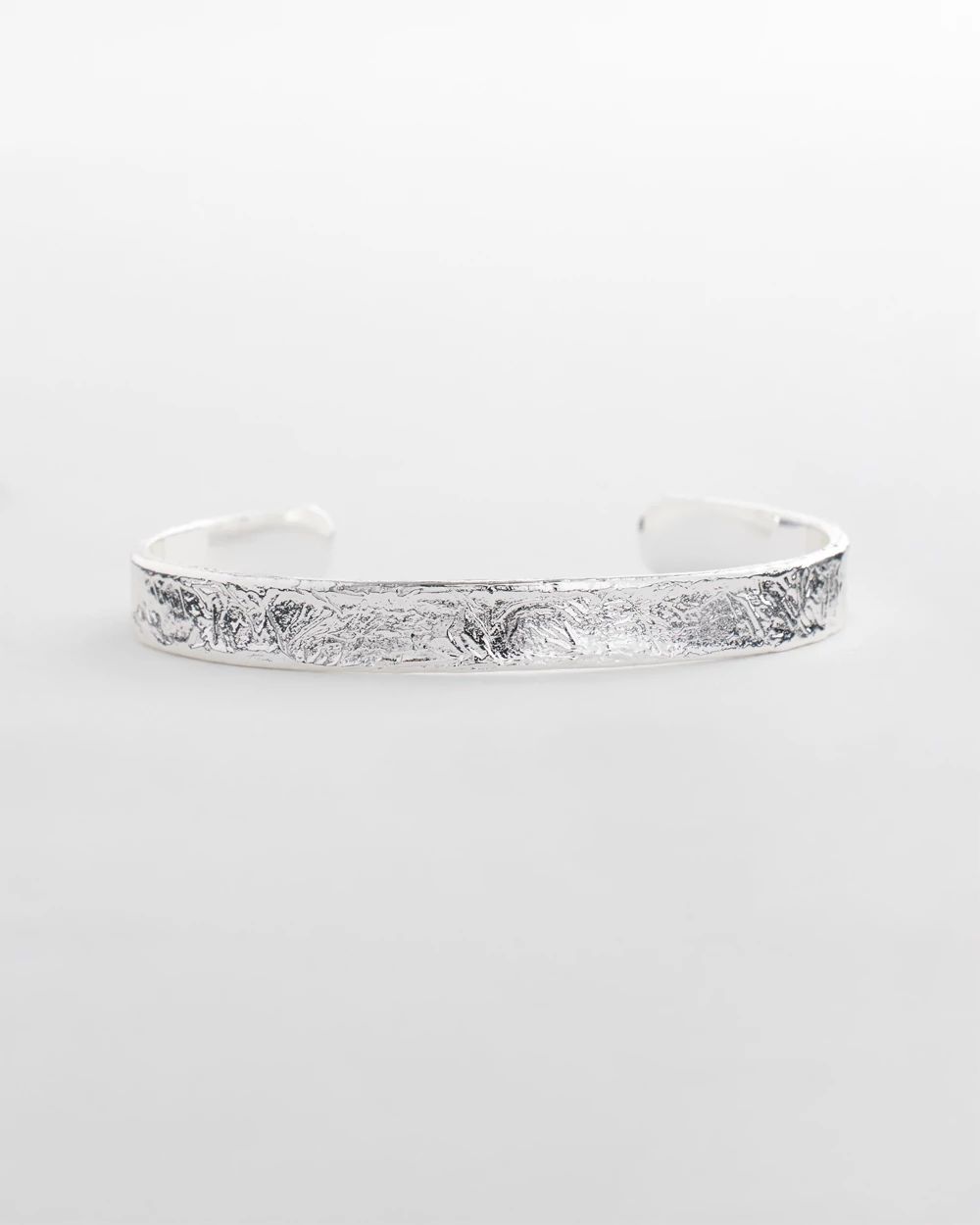 Silvertone Flexible Cuff Bracelet