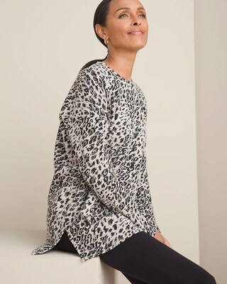 Structured Animal-Print Tunic