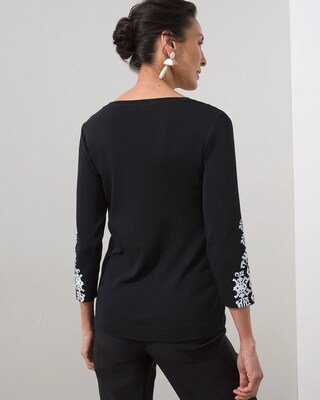 Pima Ikat V-Neck Tee