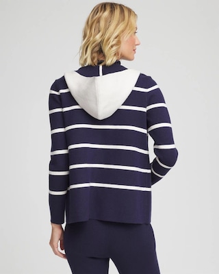 Zenergy® Luxe Reversible Stripe Cardigan click to view larger image.