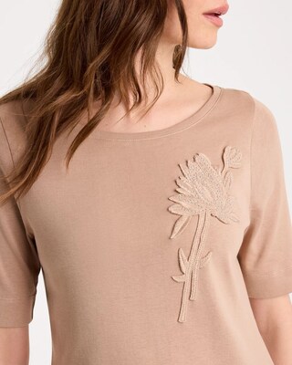 Novelty Pima Elbow Sleeve Tee click to view larger image.