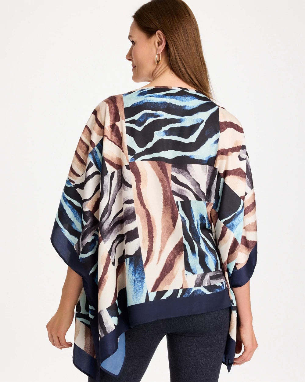 Artisanal Animal Printed Poncho