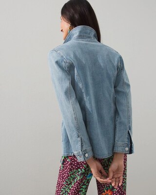 Embroidered Floral Jean Jacket