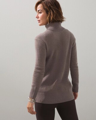 Cashmere Turtleneck Tunic Sweater