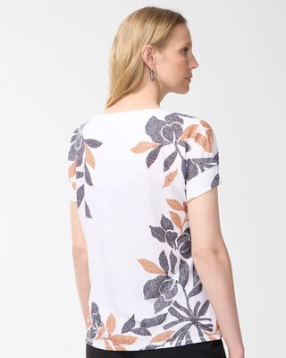 Zenergy Floral Drop Shoulder Tee