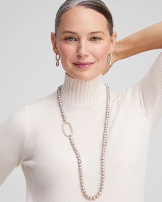 Fresh Water Pearl Pavé Infinite Necklace