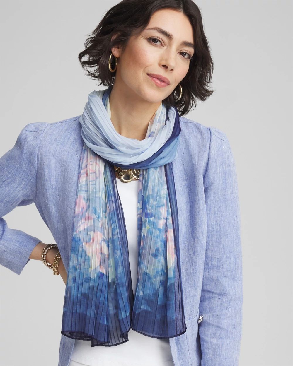 Chiffon Ombre Oblong Scarf