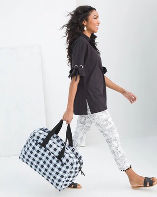 Gingham Weekender Travel Bag