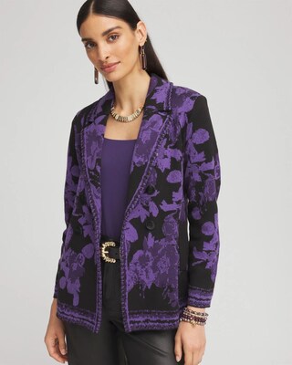 Double-Breasted Sweater Blazer