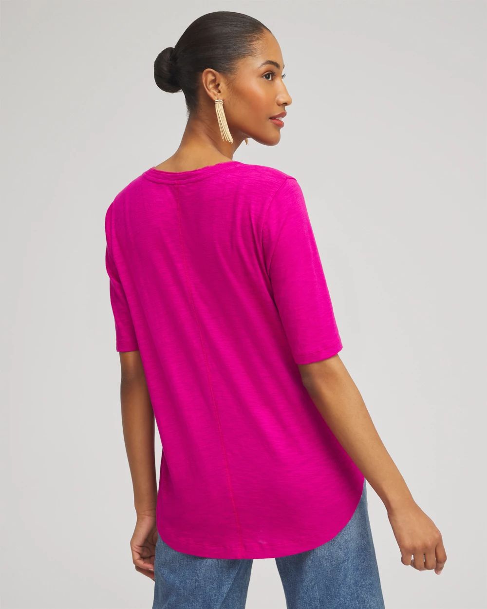 Elbow Sleeve A-line Tee click to view larger image.