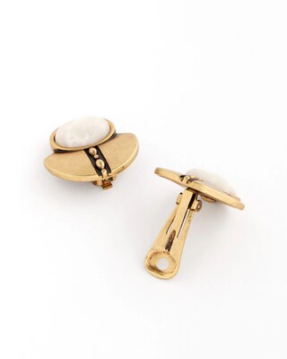Gold Tone Clip On Earrings click to view larger image.