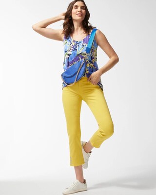 Tropical Print Sleeveless Tunic