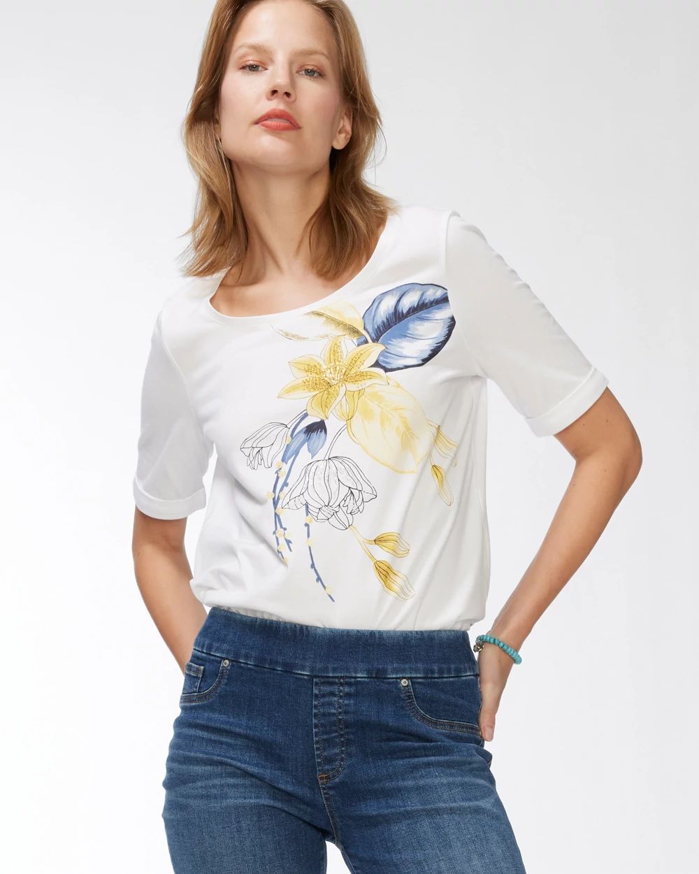 Pull-on Denim Shorts
