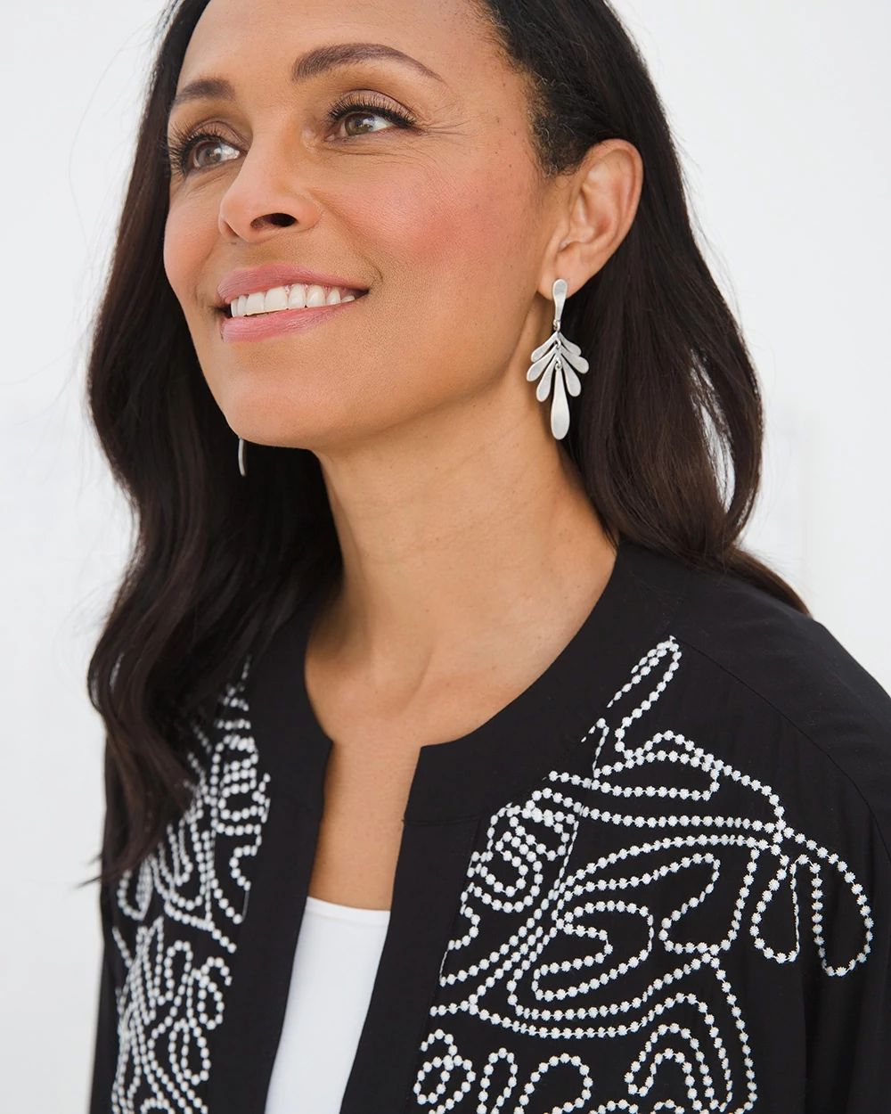 French-Knot Embroidered Kimono
