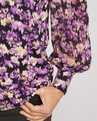 Floral Organza Sleeve Top click to view larger image.