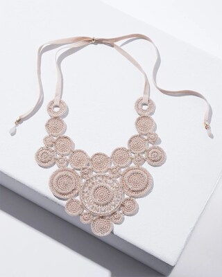 Crochet Adjustable Bib Necklace