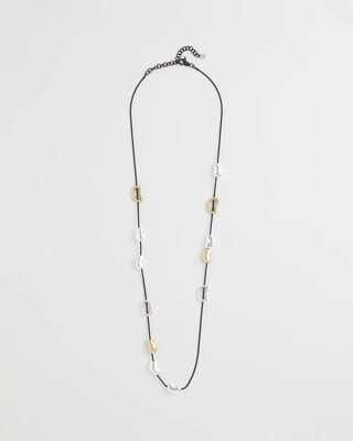 Mixed-Metal Charm Necklace click to view larger image.