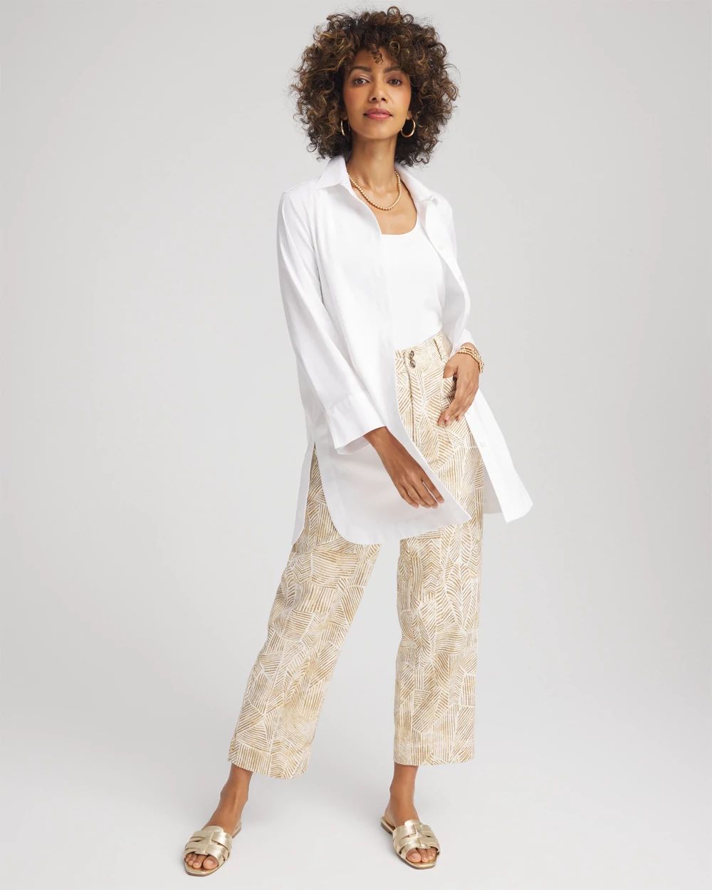 No Iron™ Classic Button Down Tunic