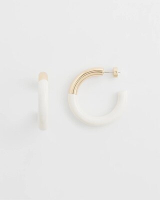 No Droop™ White Dipped Hoops