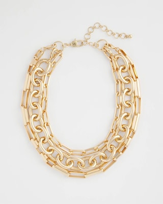 Convertible Three-Strand Chain Necklace click to view larger image.