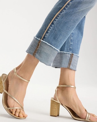 Girlfriend Roll Cuff Crop Jeans click to view larger image.