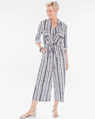 Gaucho Two-Piece Striped Jumpsuit