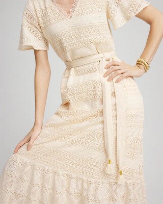 Petite Crochet-Lace Maxi Dress click to view larger image.