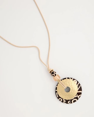 Adjustable Animal Print Pendant Necklace click to view larger image.