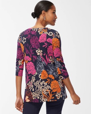 Zenergy French Terry Floral Tunic