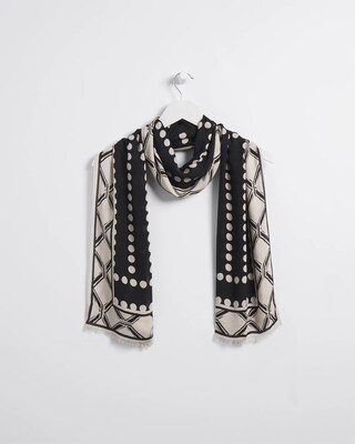 Mixed Print Oblong Scarf