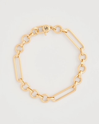 Shiny Goldtone Novelty Charm Bracelet