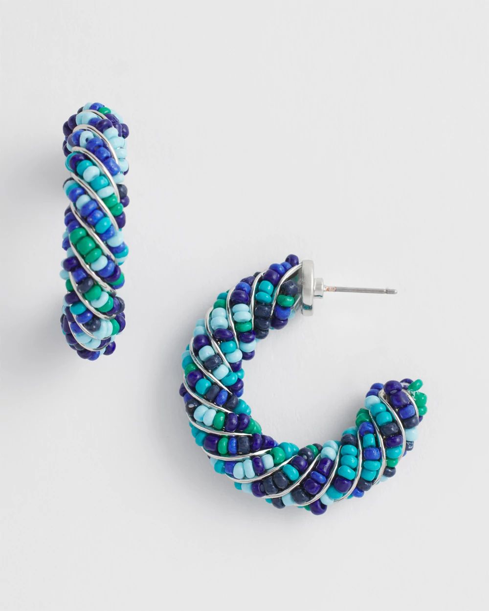 Blue Disk with Boat - Earrings Blue Disk with Boat - Earrings