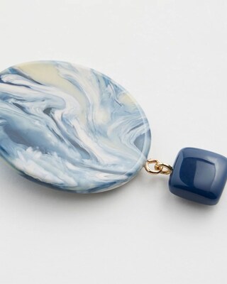 Blue Tie Dye Drop Earrings