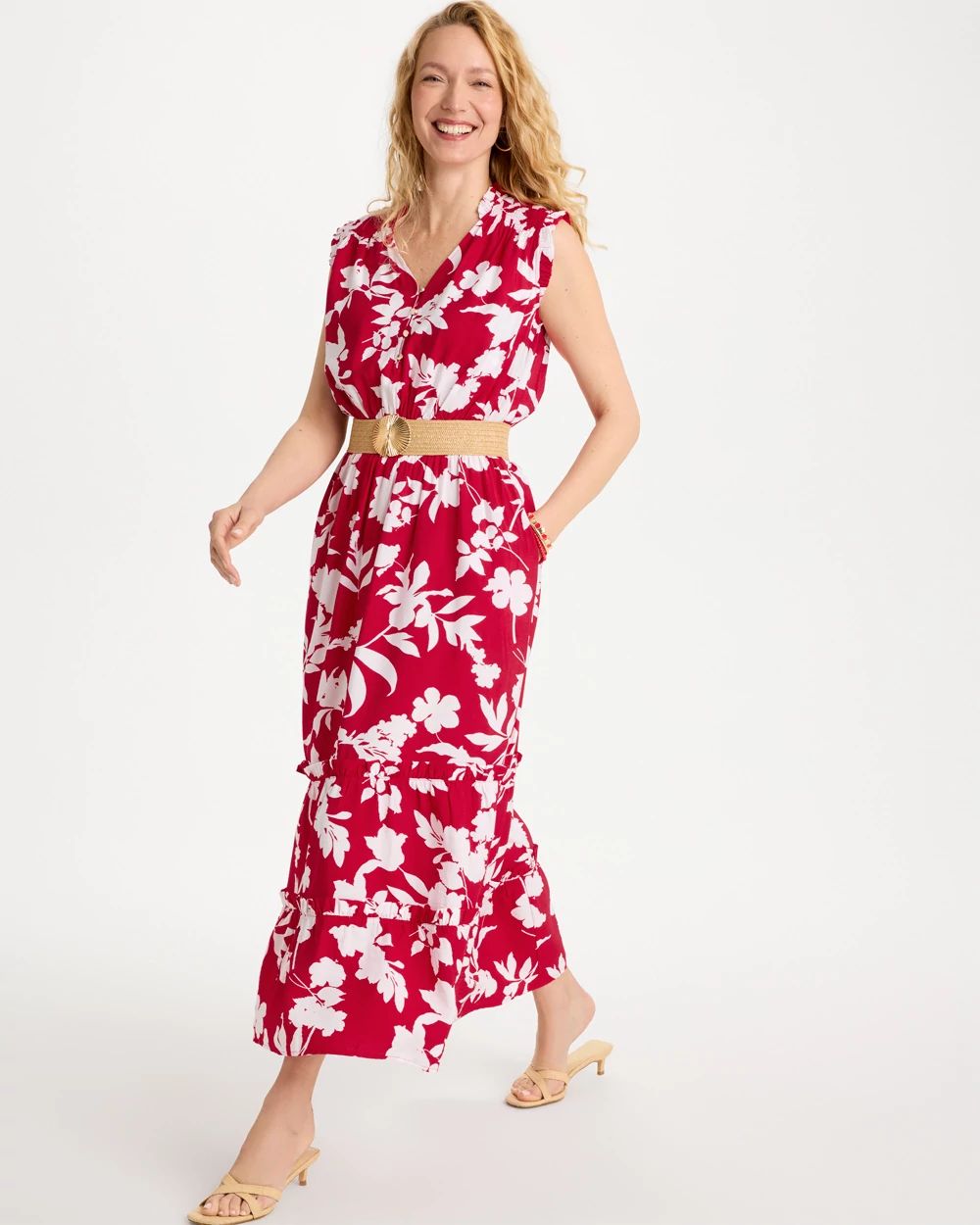 Smocked Floral Maxi Dress