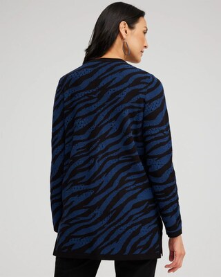 Double Knit Zebra Print Cardigan click to view larger image.
