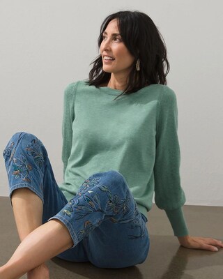 Girlfriend Leg Embroidery Crops