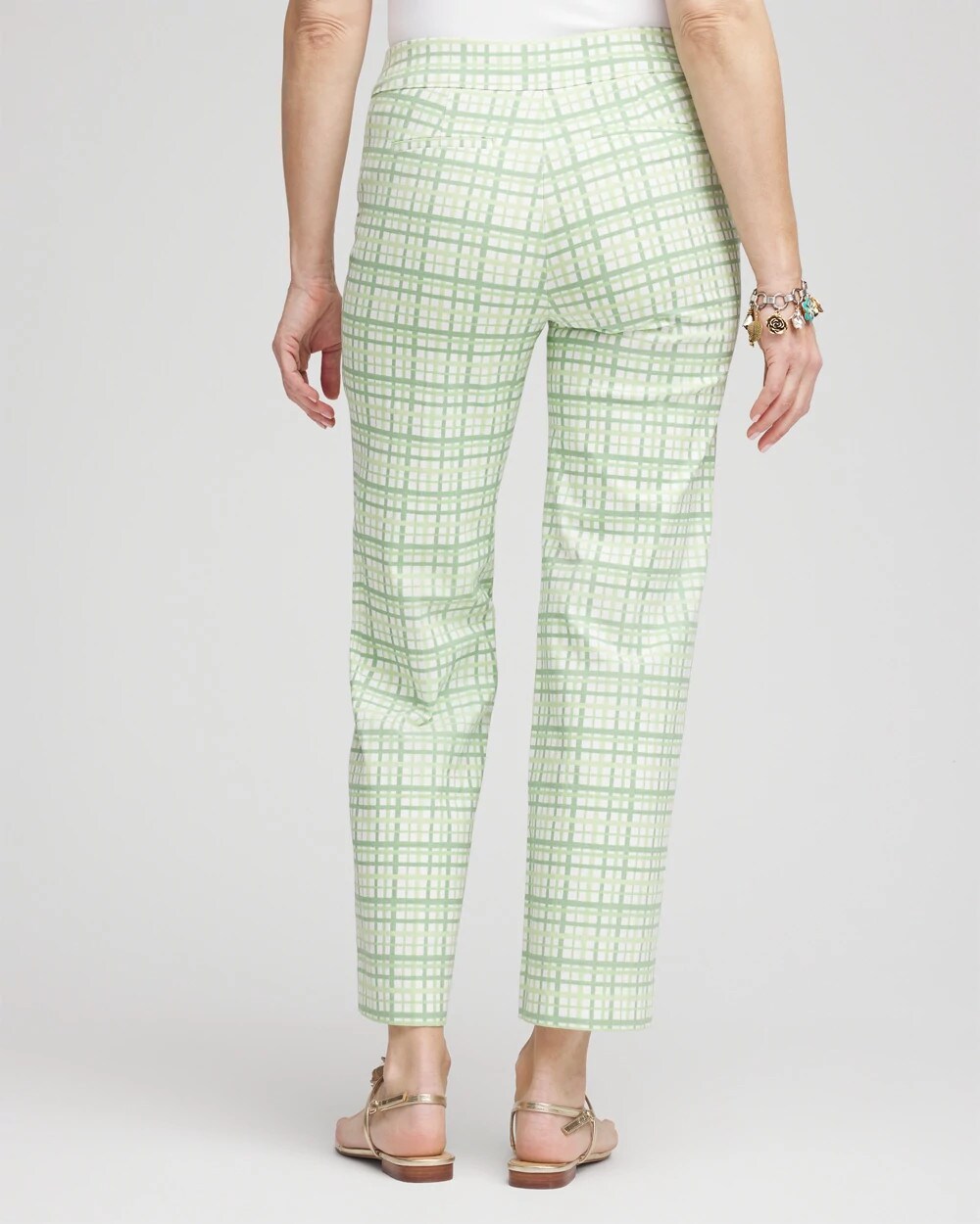 Brigitte™ Wide Leg Plaid Cropped Pants
