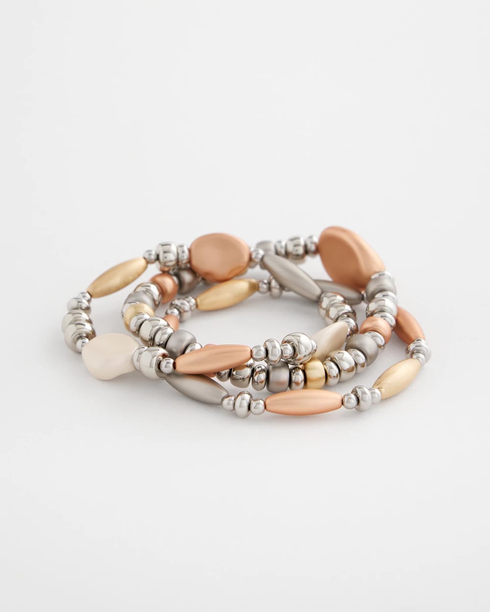 Mixed Metal Stretch Set of Three